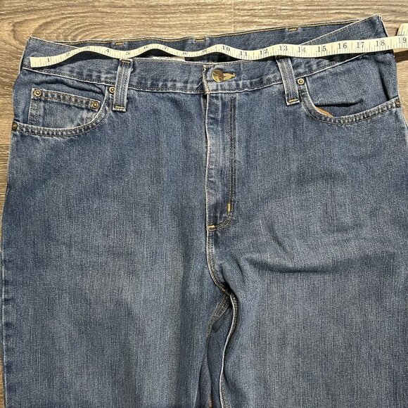 Carhartt Jeans 38x36 Elton Straight Leg 5 Pocket Denim 101496 Medium Wash - Picture 7 of 10
